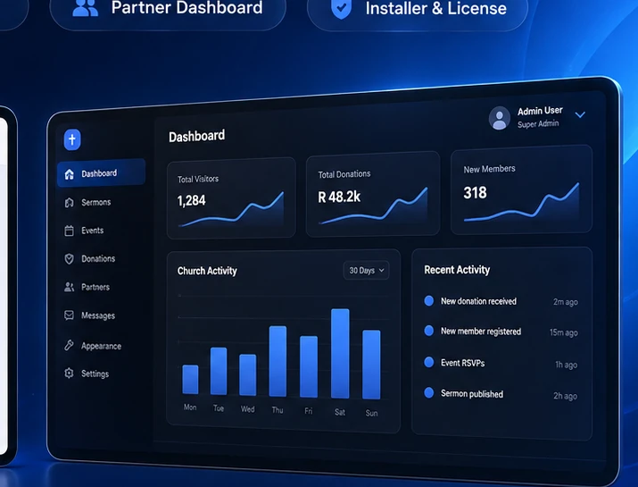 FaithChurch Pro admin dashboard