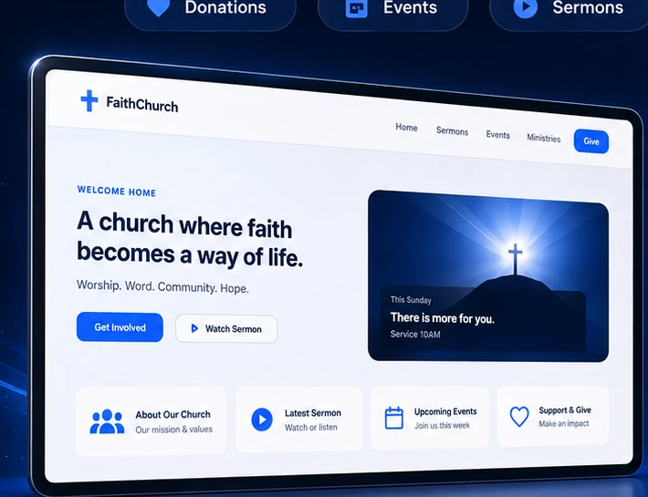 FaithChurch Pro public church website